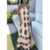 imagePRETTYGARDEN Womens Summer One Shoulder Maxi Dresses Printed Flowy Boho Beach Vacation Long SundressBeige Black Floral
