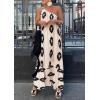 imagePRETTYGARDEN Womens Summer One Shoulder Maxi Dresses Printed Flowy Boho Beach Vacation Long SundressBeige Black Floral
