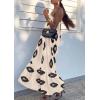 imagePRETTYGARDEN Womens Summer One Shoulder Maxi Dresses Printed Flowy Boho Beach Vacation Long SundressBeige Black Floral