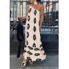 imagePRETTYGARDEN Womens Summer One Shoulder Maxi Dresses Printed Flowy Boho Beach Vacation Long SundressBeige Black Floral
