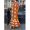 imagePRETTYGARDEN Womens Summer One Shoulder Maxi Dresses Printed Flowy Boho Beach Vacation Long SundressBrick Red White Floral