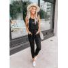 imagePRETTYGARDEN Womens Jumpsuit Casual Summer Romper 2025 Sleeveless Tank Lounge Cruise Airport Outfits Vacation ClothesBlack