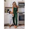 imagePRETTYGARDEN Womens Jumpsuit Casual Summer Romper 2025 Sleeveless Tank Lounge Cruise Airport Outfits Vacation ClothesDark Green