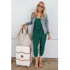 imagePRETTYGARDEN Womens Jumpsuit Casual Summer Romper 2025 Sleeveless Tank Lounge Cruise Airport Outfits Vacation ClothesGreen