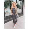 imagePRETTYGARDEN Womens Jumpsuit Casual Summer Romper 2025 Sleeveless Tank Lounge Cruise Airport Outfits Vacation ClothesGrey