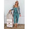 imagePRETTYGARDEN Womens Jumpsuit Casual Summer Romper 2025 Sleeveless Tank Lounge Cruise Airport Outfits Vacation ClothesGrey Green