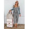 imagePRETTYGARDEN Womens Jumpsuit Casual Summer Romper 2025 Sleeveless Tank Lounge Cruise Airport Outfits Vacation ClothesLight Grey