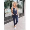 imagePRETTYGARDEN Womens Jumpsuit Casual Summer Romper 2025 Sleeveless Tank Lounge Cruise Airport Outfits Vacation ClothesNavy Blue