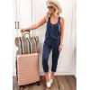 imagePRETTYGARDEN Womens Jumpsuit Casual Summer Romper 2025 Sleeveless Tank Lounge Cruise Airport Outfits Vacation ClothesNavy Blue