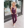 imagePRETTYGARDEN Womens Jumpsuit Casual Summer Romper 2025 Sleeveless Tank Lounge Cruise Airport Outfits Vacation ClothesPurple