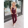 imagePRETTYGARDEN Womens Jumpsuit Casual Summer Romper 2025 Sleeveless Tank Lounge Cruise Airport Outfits Vacation ClothesRed