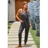 imagePRETTYGARDEN Womens Summer Casual One Piece Jumpsuits Spaghetti Strap Pants Romper 2025 Spring Vacation Resort OutfitsDark Grey