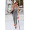 imagePRETTYGARDEN Womens Summer Casual One Piece Jumpsuits Spaghetti Strap Pants Romper 2025 Spring Vacation Resort OutfitsLight Grey