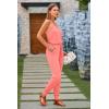 imagePRETTYGARDEN Womens Summer Casual One Piece Jumpsuits Spaghetti Strap Pants Romper 2025 Spring Vacation Resort OutfitsLight Pink