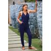 imagePRETTYGARDEN Womens Summer Casual One Piece Jumpsuits Spaghetti Strap Pants Romper 2025 Spring Vacation Resort OutfitsNavy