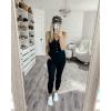 imagePRETTYGARDEN Womens Summer Casual One Piece Jumpsuits Spaghetti Strap Pants Romper 2025 Spring Vacation Resort OutfitsSolid Black