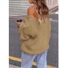 imagePRETTYGARDEN Womens Fall Sweaters Chunky Loose Long Sleeve V Neck Oversized Dressy Casual Knit Pullover TopsApricot