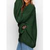 imagePRETTYGARDEN Womens Fall Sweaters Chunky Loose Long Sleeve V Neck Oversized Dressy Casual Knit Pullover TopsDark Green