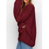imagePRETTYGARDEN Womens Fall Sweaters Chunky Loose Long Sleeve V Neck Oversized Dressy Casual Knit Pullover TopsWine Red