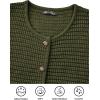 imagePRETTYGARDEN Womens Knit Cardigan Sweaters Fall Fashion Long Sleeve Open Front Button Down Trendy Casual Sweater JacketArmy Green