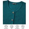 imagePRETTYGARDEN Womens Knit Cardigan Sweaters Fall Fashion Long Sleeve Open Front Button Down Trendy Casual Sweater JacketBlue Green