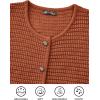 imagePRETTYGARDEN Womens Knit Cardigan Sweaters Fall Fashion Long Sleeve Open Front Button Down Trendy Casual Sweater JacketCaramel