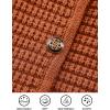 imagePRETTYGARDEN Womens Knit Cardigan Sweaters Fall Fashion Long Sleeve Open Front Button Down Trendy Casual Sweater JacketCaramel