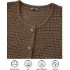 imagePRETTYGARDEN Womens Knit Cardigan Sweaters Fall Fashion Long Sleeve Open Front Button Down Trendy Casual Sweater JacketCoffee