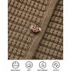 imagePRETTYGARDEN Womens Knit Cardigan Sweaters Fall Fashion Long Sleeve Open Front Button Down Trendy Casual Sweater JacketDark Khaki