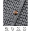 imagePRETTYGARDEN Womens Knit Cardigan Sweaters Fall Fashion Long Sleeve Open Front Button Down Trendy Casual Sweater JacketGrey