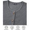 imagePRETTYGARDEN Womens Knit Cardigan Sweaters Fall Fashion Long Sleeve Open Front Button Down Trendy Casual Sweater JacketGrey