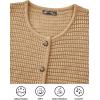imagePRETTYGARDEN Womens Knit Cardigan Sweaters Fall Fashion Long Sleeve Open Front Button Down Trendy Casual Sweater JacketKhaki