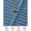 imagePRETTYGARDEN Womens Knit Cardigan Sweaters Fall Fashion Long Sleeve Open Front Button Down Trendy Casual Sweater JacketMist Blue