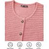 imagePRETTYGARDEN Womens Knit Cardigan Sweaters Fall Fashion Long Sleeve Open Front Button Down Trendy Casual Sweater JacketPink