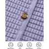 imagePRETTYGARDEN Womens Knit Cardigan Sweaters Fall Fashion Long Sleeve Open Front Button Down Trendy Casual Sweater JacketPurple