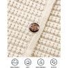 imagePRETTYGARDEN Womens Knit Cardigan Sweaters Fall Fashion Long Sleeve Open Front Button Down Trendy Casual Sweater JacketWhite