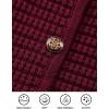 imagePRETTYGARDEN Womens Knit Cardigan Sweaters Fall Fashion Long Sleeve Open Front Button Down Trendy Casual Sweater JacketWine Red