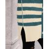 imagePRETTYGARDEN Womens Winter Striped Cardigan Sweaters Long Sleeve Button Down Open Front Chunky Knit Oversized Sweater CoatStriped Beige Blue Green