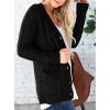 imagePRETTYGARDEN Womens Open Front Cardigan Sweaters Fall Fashion Button Down Cable Knit Chunky Winter Outerwear CoatsBlack