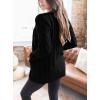 imagePRETTYGARDEN Womens Open Front Cardigan Sweaters Fall Fashion Button Down Cable Knit Chunky Winter Outerwear CoatsBlack