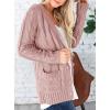 imagePRETTYGARDEN Womens Open Front Cardigan Sweaters Fall Fashion Button Down Cable Knit Chunky Winter Outerwear CoatsDusty Pink