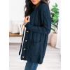 imagePRETTYGARDEN Womens Open Front Cardigan Sweaters Fall Fashion Button Down Cable Knit Chunky Winter Outerwear CoatsLake Blue