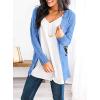 imagePRETTYGARDEN Womens Open Front Cardigan Sweaters Fall Fashion Button Down Cable Knit Chunky Winter Outerwear CoatsSky Blue