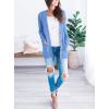 imagePRETTYGARDEN Womens Open Front Cardigan Sweaters Fall Fashion Button Down Cable Knit Chunky Winter Outerwear CoatsSky Blue