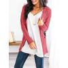 imagePRETTYGARDEN Womens Open Front Cardigan Sweaters Fall Fashion Button Down Cable Knit Chunky Winter Outerwear CoatsVermilion