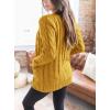 imagePRETTYGARDEN Womens Open Front Cardigan Sweaters Fall Fashion Button Down Cable Knit Chunky Winter Outerwear CoatsYellow