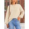 imagePRETTYGARDEN Womens Winter Sweaters Casual Crew Neck Long Sleeve Pullover Ribbed Knit Loose Fit Sweater TopsBeige