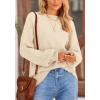 imagePRETTYGARDEN Womens Winter Sweaters Casual Crew Neck Long Sleeve Pullover Ribbed Knit Loose Fit Sweater TopsBeige