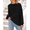 imagePRETTYGARDEN Womens Winter Sweaters Casual Crew Neck Long Sleeve Pullover Ribbed Knit Loose Fit Sweater TopsBlack