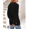 imagePRETTYGARDEN Womens Winter Sweaters Casual Crew Neck Long Sleeve Pullover Ribbed Knit Loose Fit Sweater TopsBlack